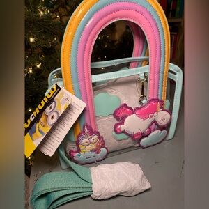 Loungefly Minions Unicorn Rainbow Clear Tote Bag
